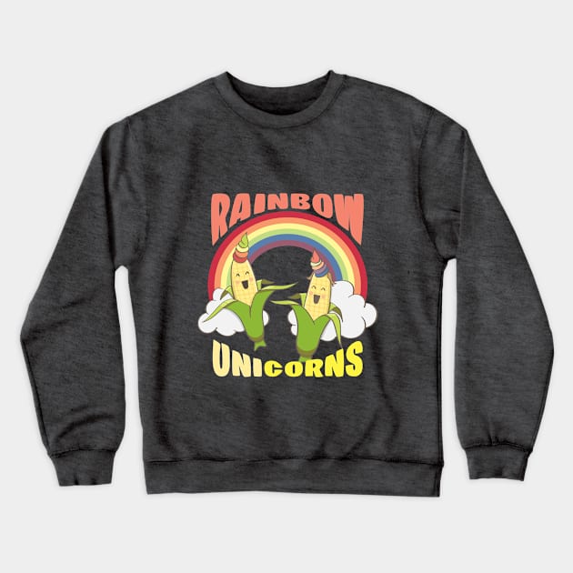 Rainbow Unicorns Crewneck Sweatshirt by mai jimenez